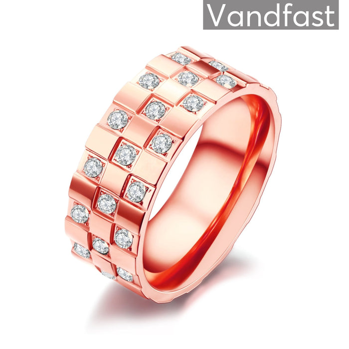 Annebrauner Chess Rose/White 50 Ring