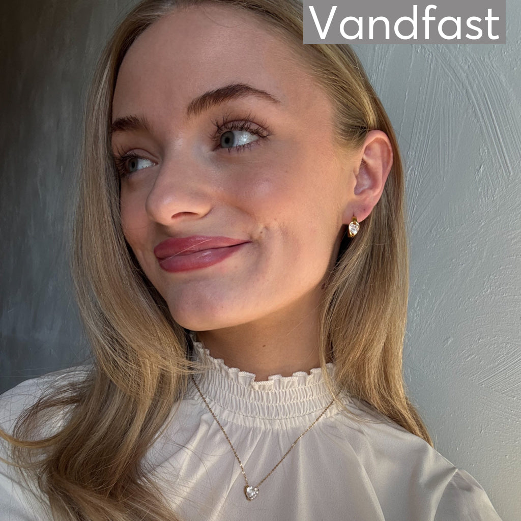ANNEBRAUNER Chunky Heart Creole Øreringe 18K Guldbelagt - Ørering