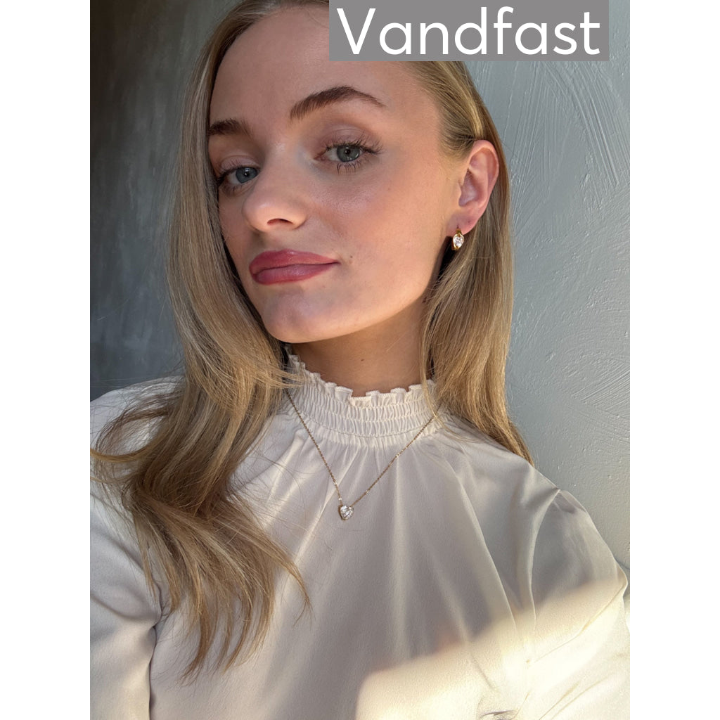 ANNEBRAUNER Chunky Heart Creole Øreringe 18K Guldbelagt - Ørering