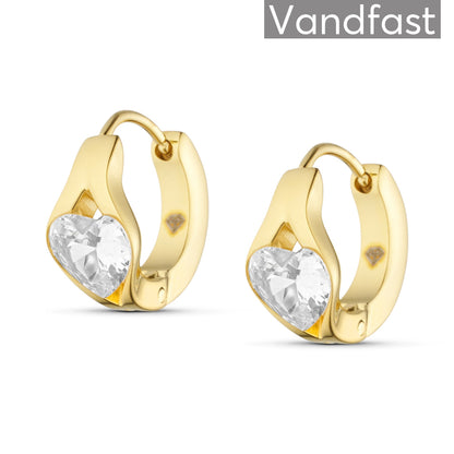 ANNEBRAUNER Chunky Heart Creole Øreringe 18K Guldbelagt