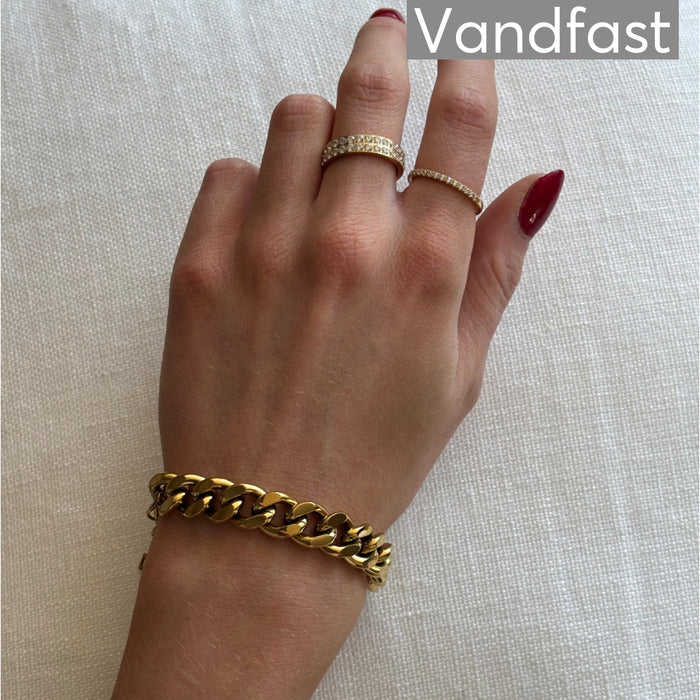 ANNEBRAUNER Chunky Panzer Armbånd 18K Guldbelagt - Armbånd