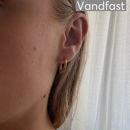 ANNEBRAUNER Classic Hoops Big øreringe 18K Guldbelagt - Ørering