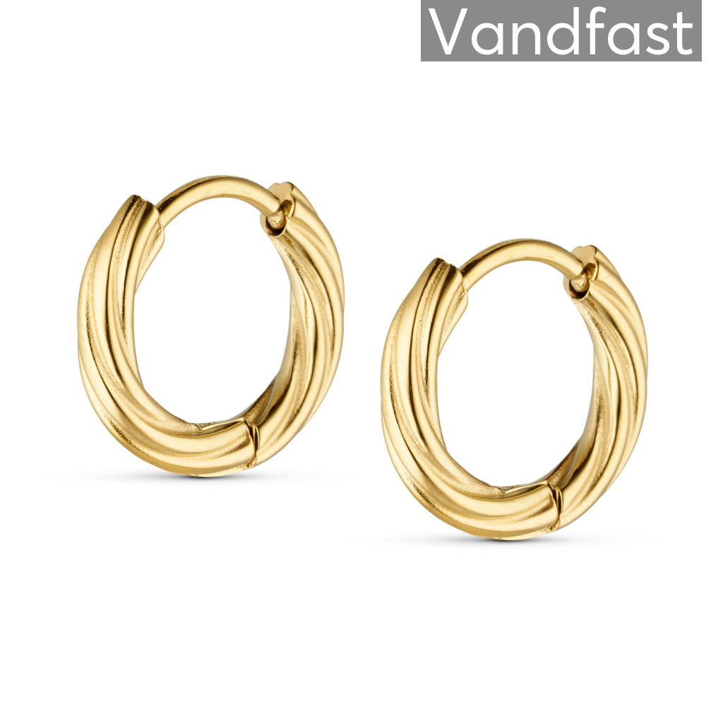 ANNEBRAUNER Classic Hoops Medium øreringe 18K Guldbelagt. - Ørering