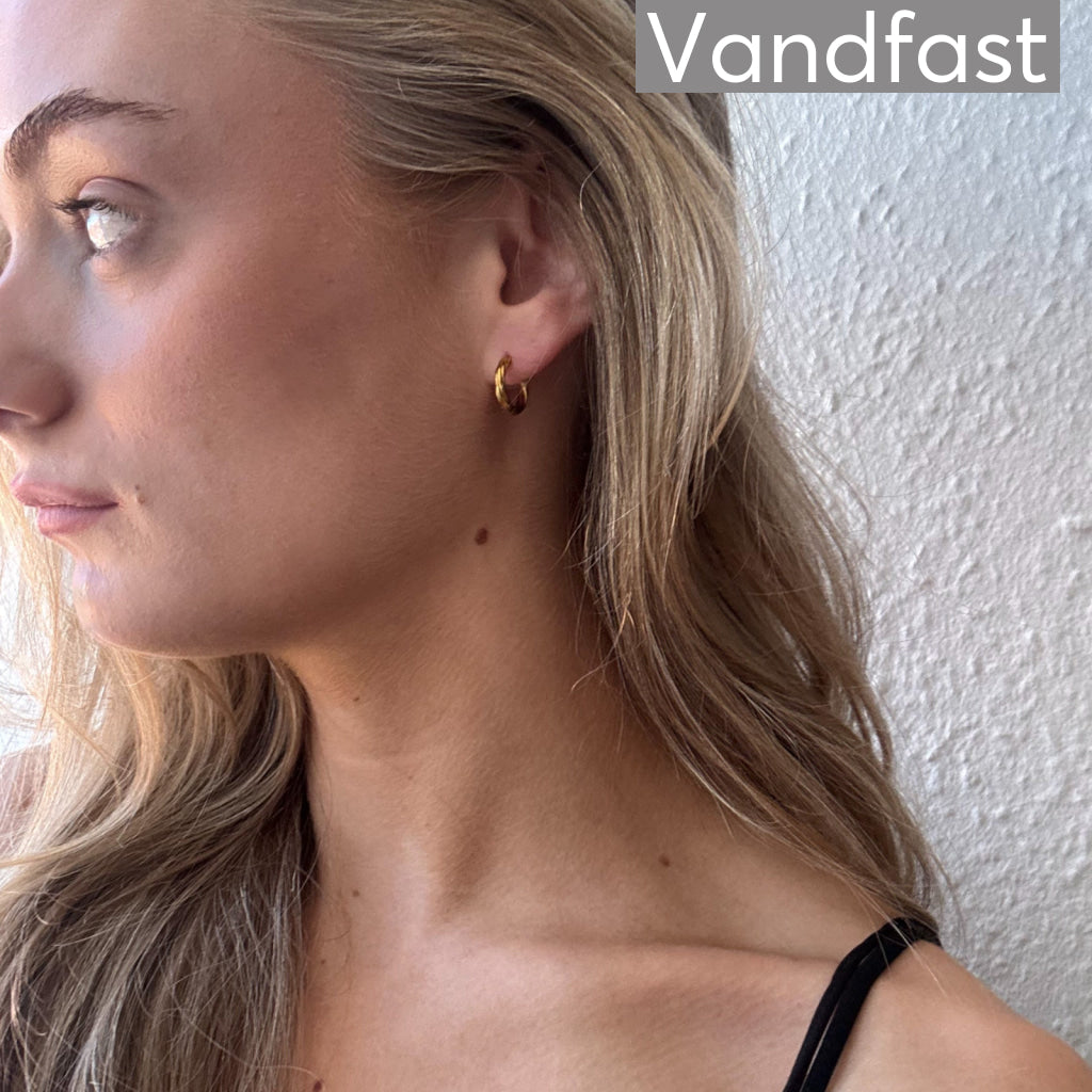 ANNEBRAUNER Classic Hoops Medium øreringe 18K Guldbelagt. - Ørering