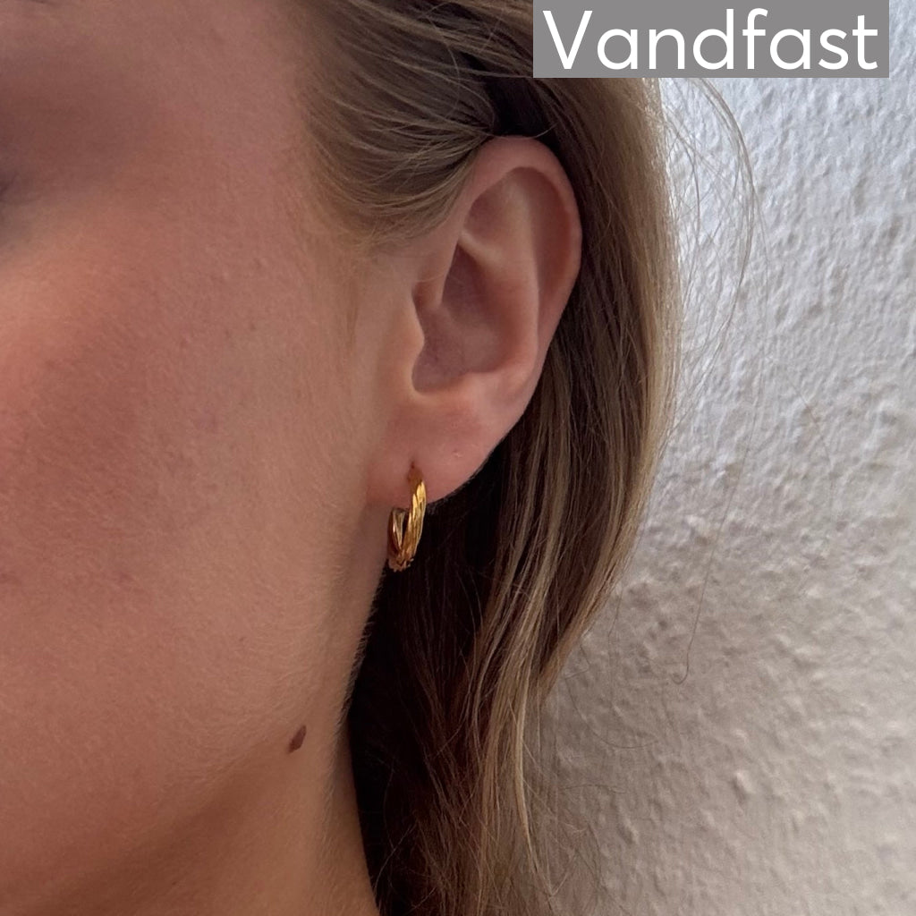ANNEBRAUNER Classic Hoops Medium øreringe 18K Guldbelagt. - Ørering