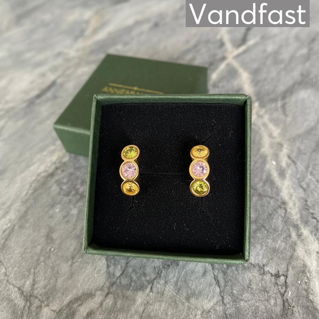 ANNEBRAUNER Colorful Hoop Øreringe 18K Guldbelagt - Ørering
