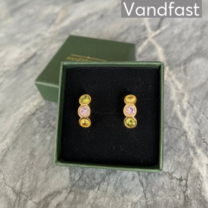 ANNEBRAUNER Colorful Hoop Øreringe 18K Guldbelagt - Ørering