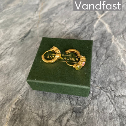 ANNEBRAUNER Colorful Hoop Øreringe 18K Guldbelagt - Ørering