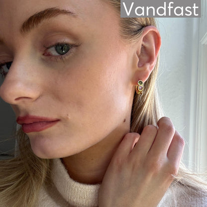 ANNEBRAUNER Colorful Hoop Øreringe 18K Guldbelagt - Ørering