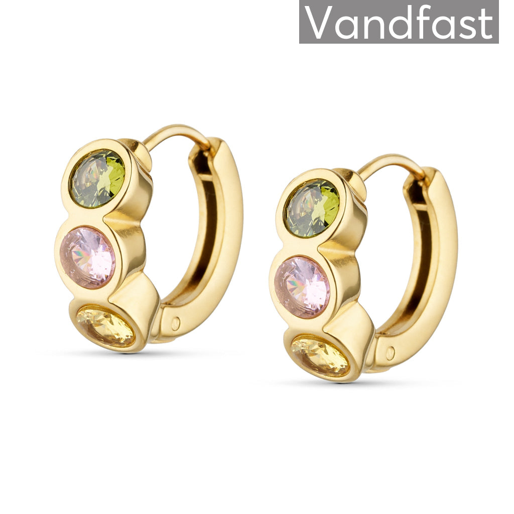 ANNEBRAUNER Colorful Hoop Øreringe 18K Guldbelagt - Ørering