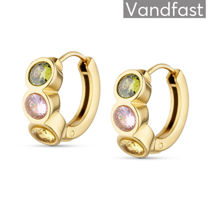 ANNEBRAUNER Colorful Hoop Øreringe 18K Guldbelagt - Ørering