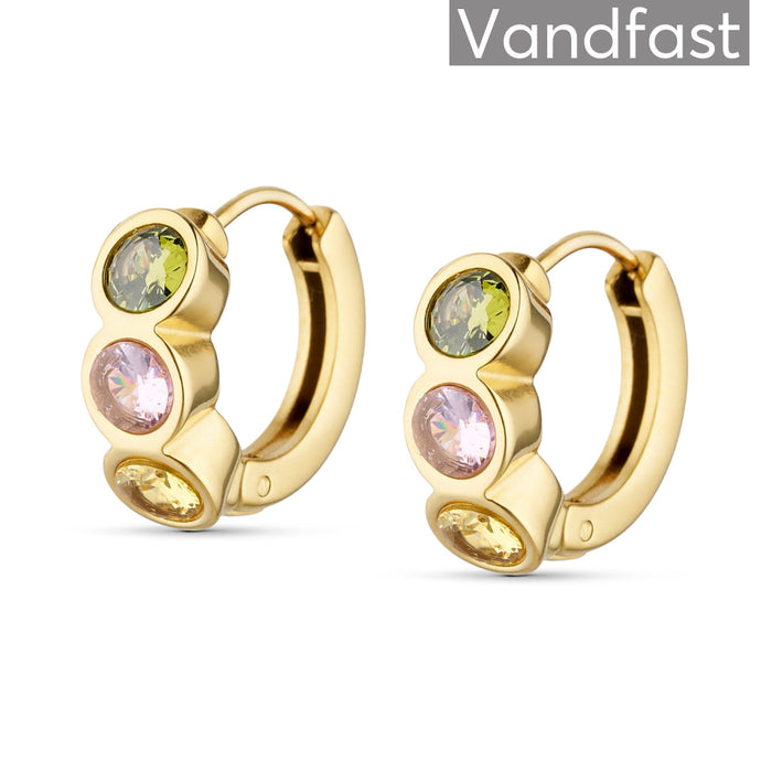 ANNEBRAUNER Colorful Hoop Øreringe 18K Guldbelagt - Ørering