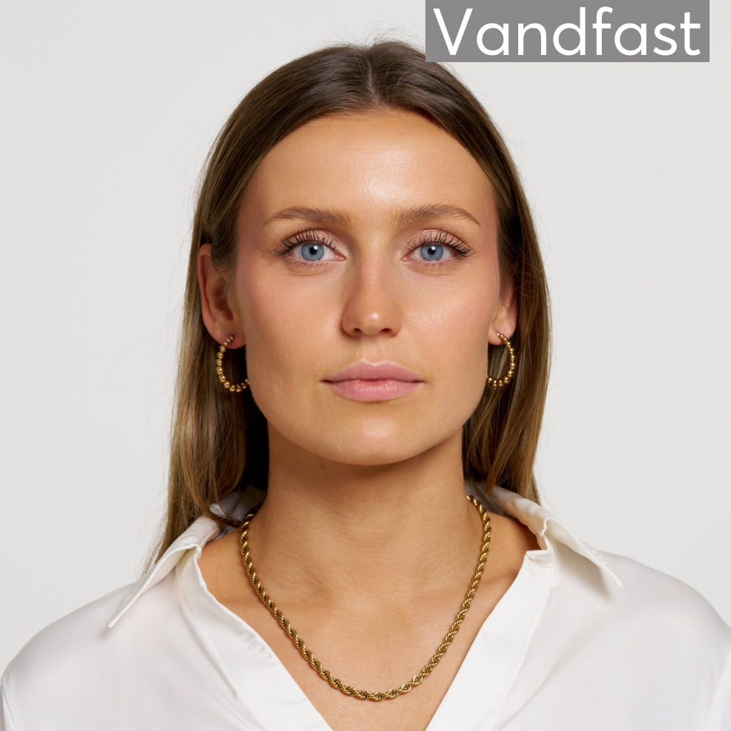 ANNEBRAUNER Creole Ball Øreringe 18K Guldbelagt