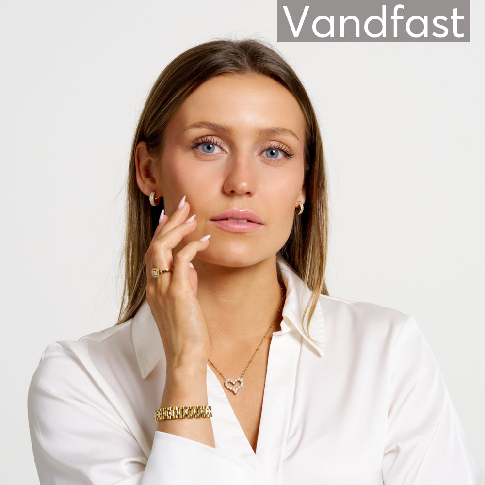 ANNEBRAUNER Creole Double Line Øreringe 18K Guldbelagt Ørering