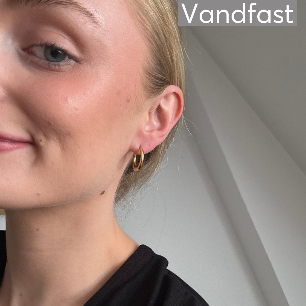 ANNEBRAUNER Creole Every Day 14mm Øreringe 18K Guldbelagt
