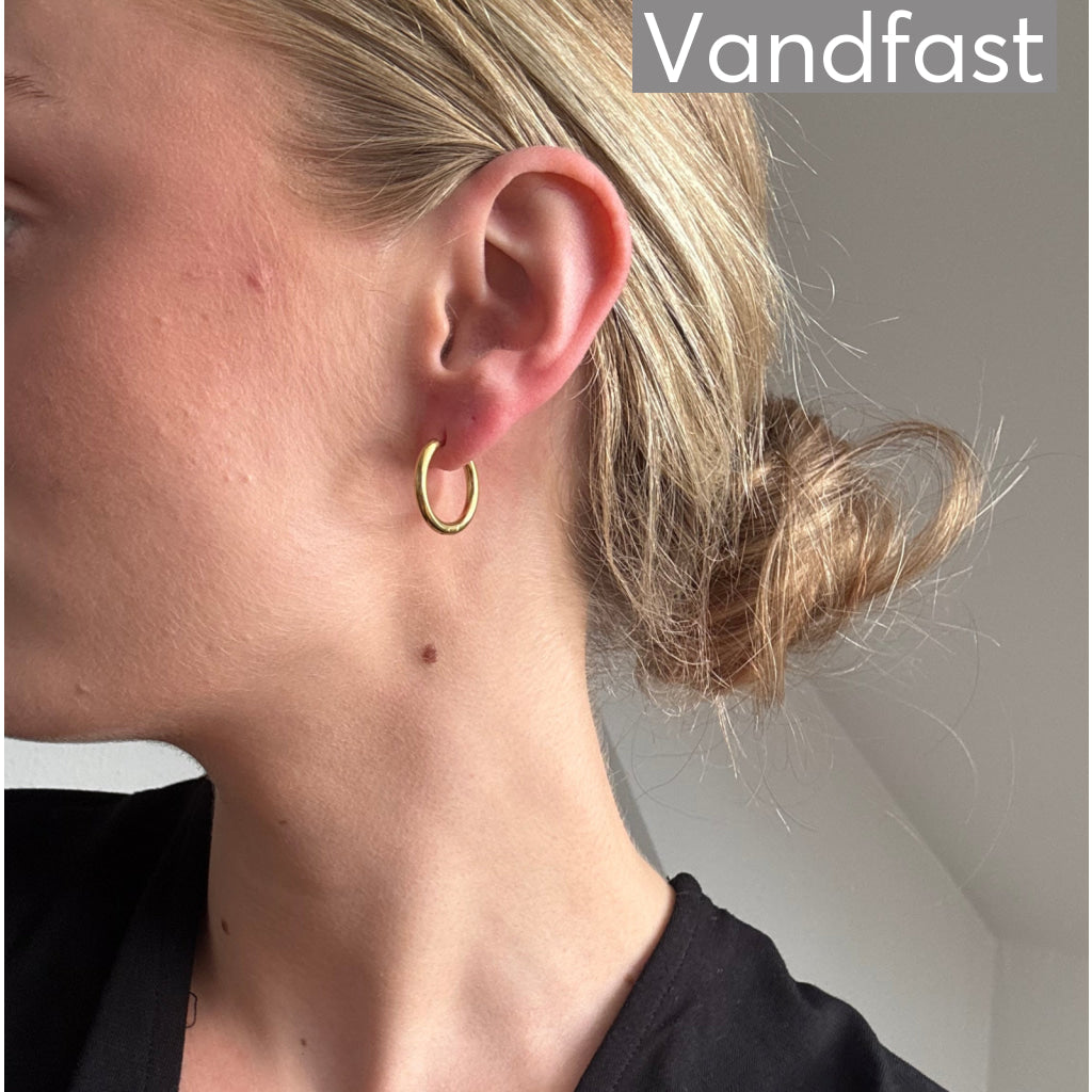 ANNEBRAUNER Creole Every Day 14mm Øreringe 18K Guldbelagt