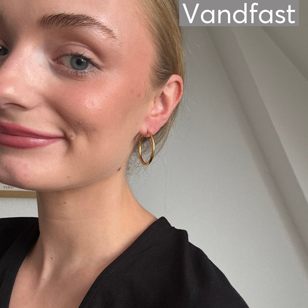 ANNEBRAUNER Creole Every Day 25mm Øreringe 18K Guldbelagt