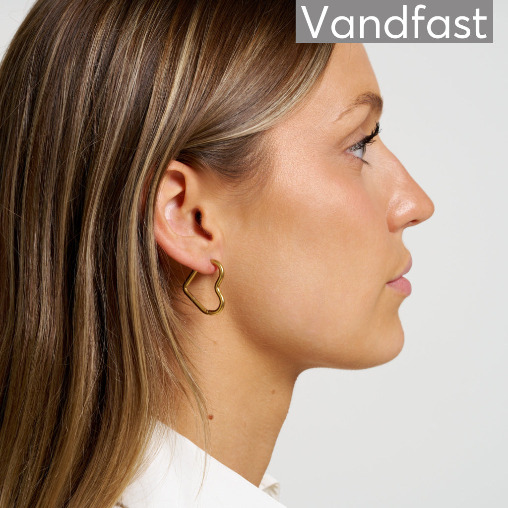 ANNEBRAUNER Creole Every Day Heart Øreringe 18K Guldbelagt