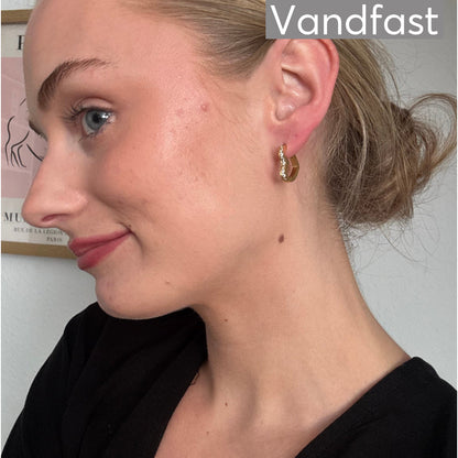 ANNEBRAUNER Creole Heart Øreringe 18K Guldbelagt