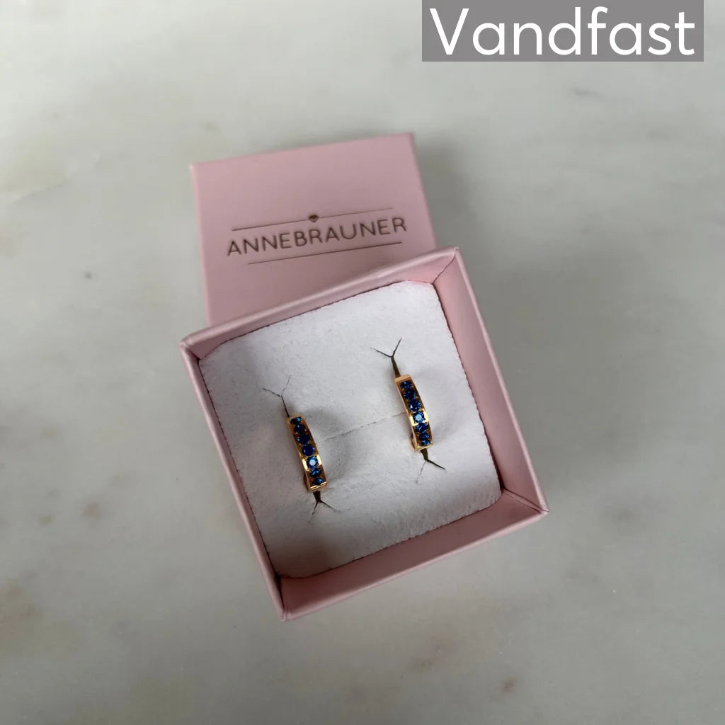 ANNEBRAUNER Creole Line Sapphire 18K Guldbelagt - Ørering
