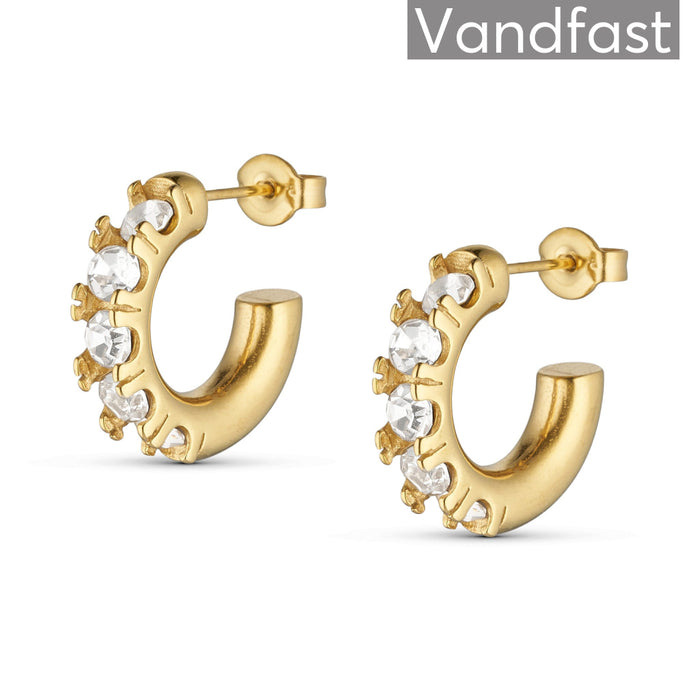 ANNEBRAUNER Creole Love Zirconia 18K Guldbelagt - Ørering