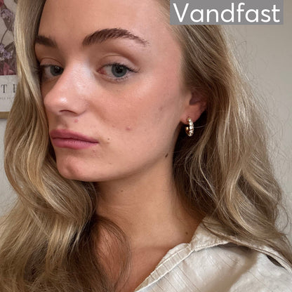 ANNEBRAUNER Creole Love Zirconia 18K Guldbelagt - Ørering