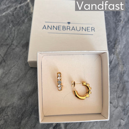 ANNEBRAUNER Creole Love Zirconia 18K Guldbelagt - Ørering