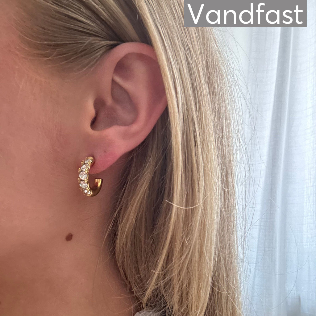 ANNEBRAUNER Creole Love Zirconia 18K Guldbelagt - Ørering