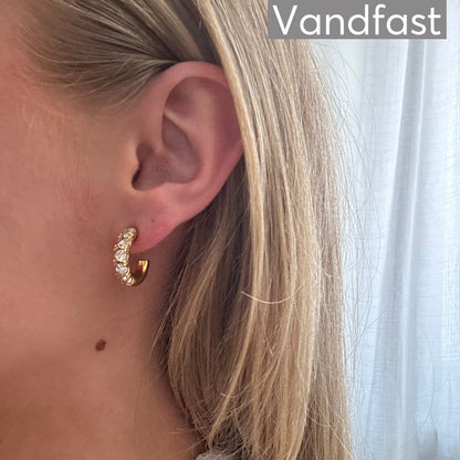 ANNEBRAUNER Creole Love Zirconia 18K Guldbelagt - Ørering