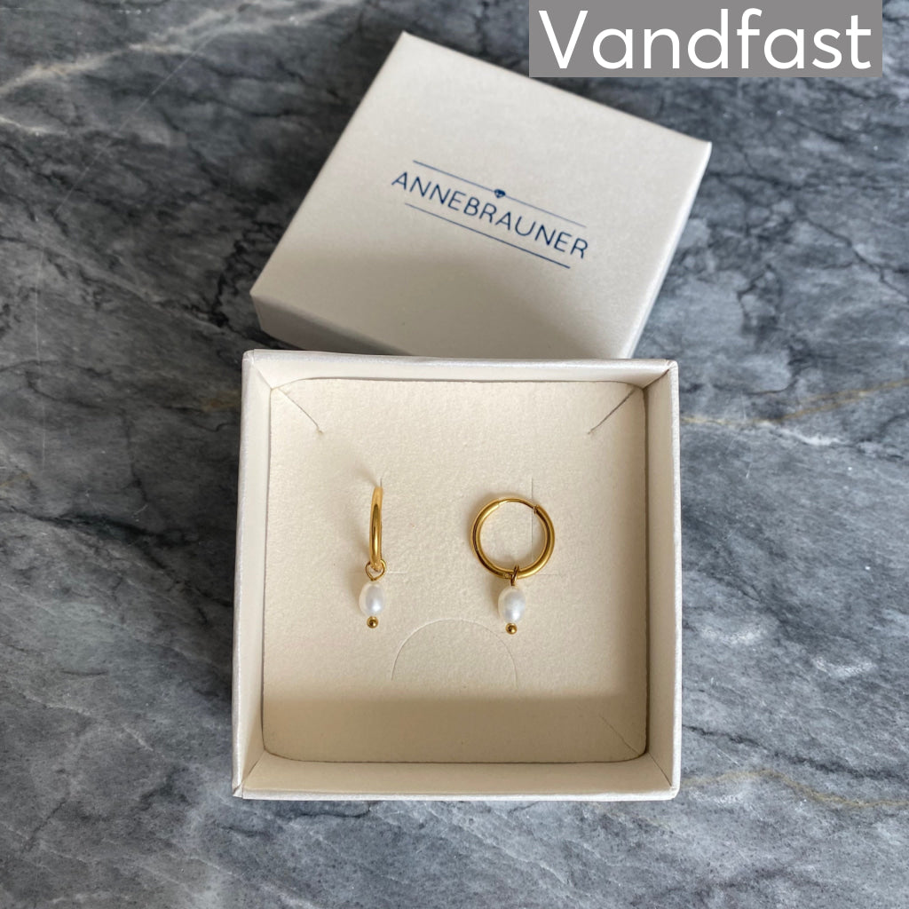 ANNEBRAUNER Creole Pearl 18K Guldbelagt - Ørering