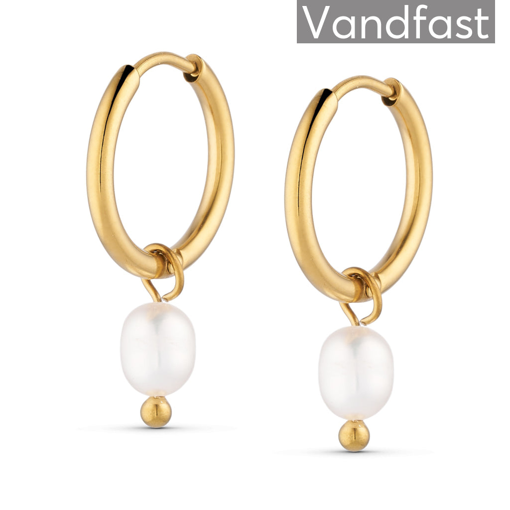 ANNEBRAUNER Creole Pearl 18K Guldbelagt - Ørering