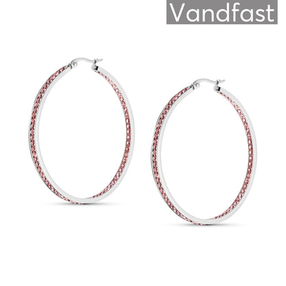 ANNEBRAUNER Creole Thin Big Pink Øreringe