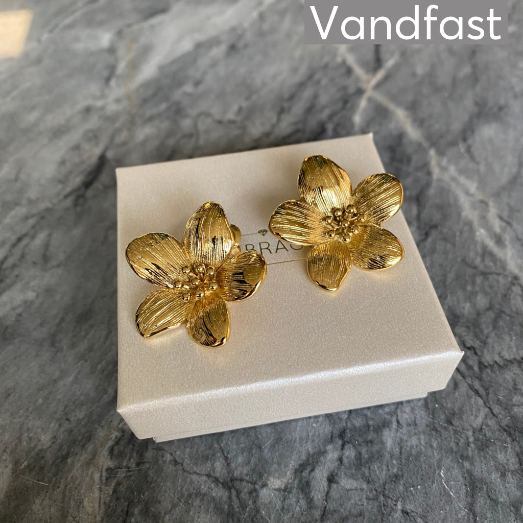 ANNEBRAUNER Daisy Flower Øreringe 18K Guldbelagt