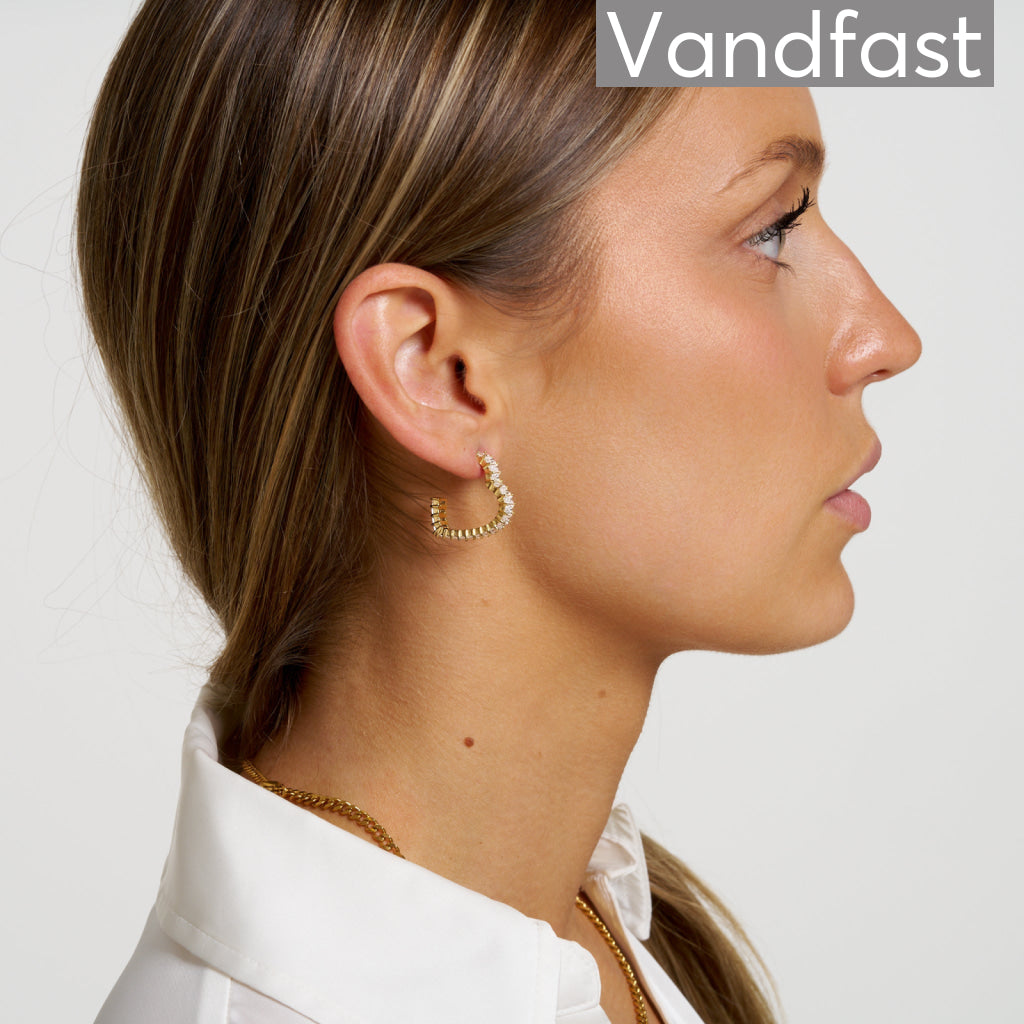 ANNEBRAUNER Deluxe Heart Øreringe 18K Guldbelagt