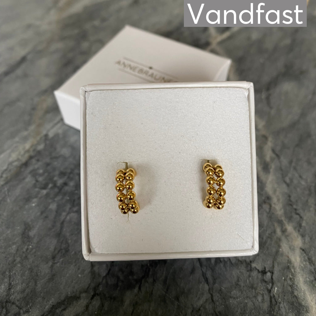 ANNEBRAUNER Double Ball Øreringe 18K Guldbelagt