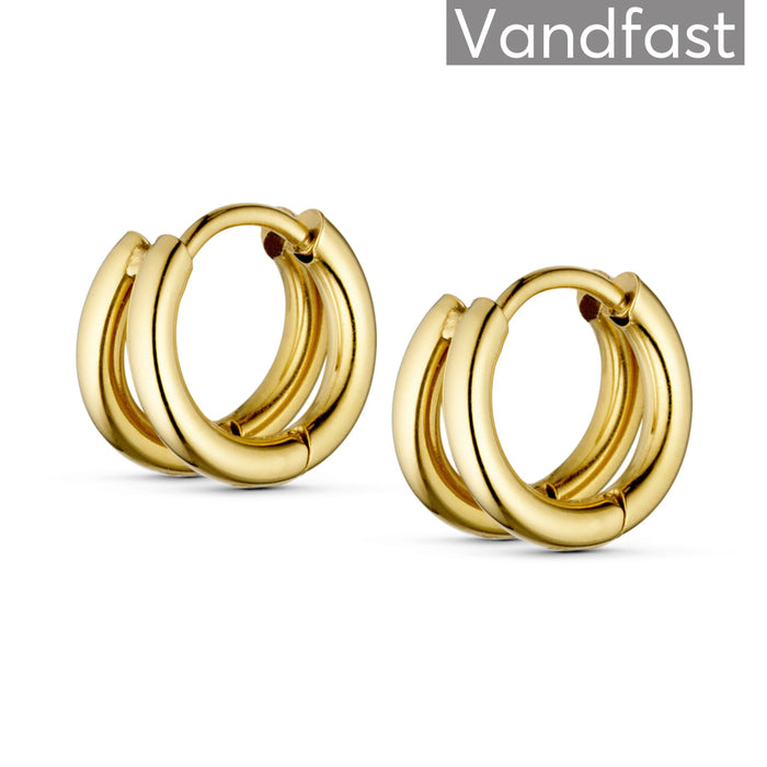 ANNEBRAUNER Double Creole Øreringe 18K Guldbelagt