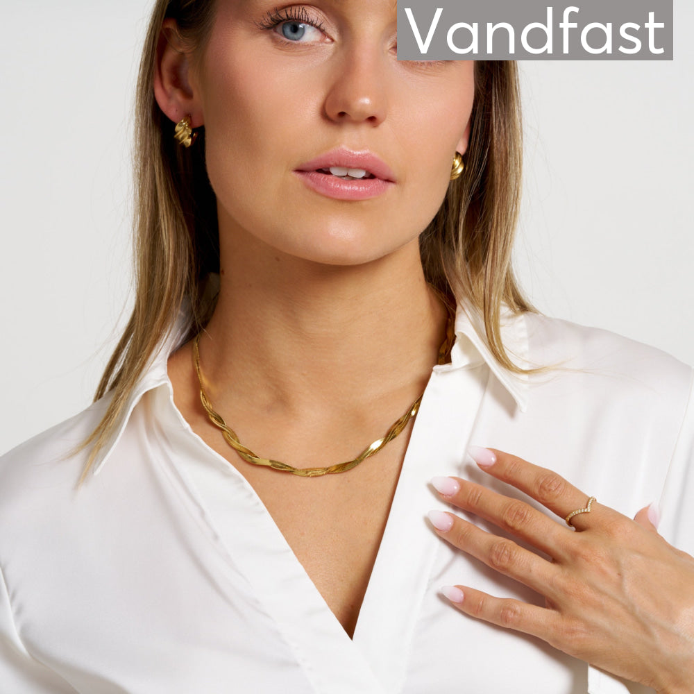 ANNEBRAUNER Double Snake Halskæde 18K Guldbelagt