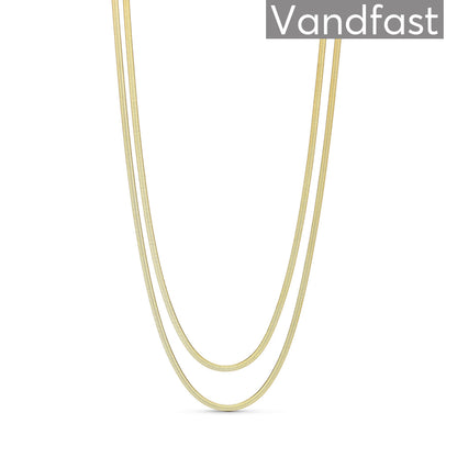 ANNEBRAUNER Double Snake Halskæde 18K Guldbelagt