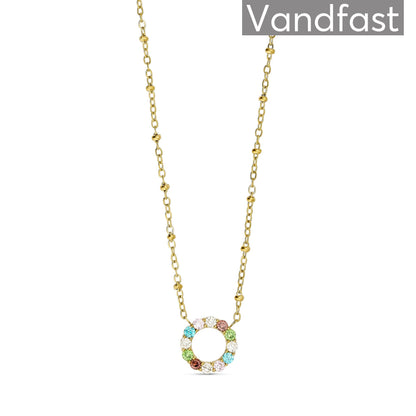 ANNEBRAUNER Dreamy Multicolor Circle Halskæde 18K Guldbelagt - Halskæde