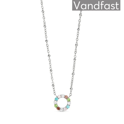 ANNEBRAUNER Dreamy Multicolor Circle Halskæde - Ørering