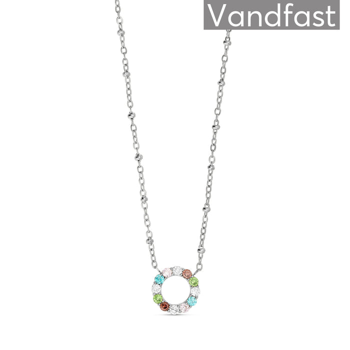 ANNEBRAUNER Dreamy Multicolor Circle Halskæde - Ørering