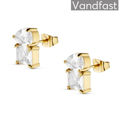 ANNEBRAUNER Drop Square Ørestikker 18K Guldbelagt - Ørering