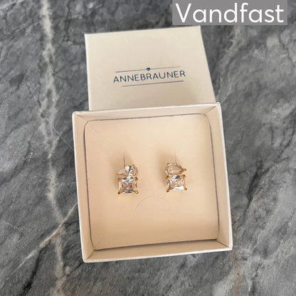 ANNEBRAUNER Drop Square Ørestikker 18K Guldbelagt - Ørering