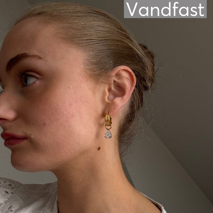 ANNEBRAUNER Drops Hoop Øreringe 18K Guldbelagt - Ørering