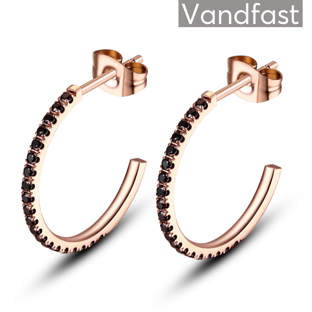 ANNEBRAUNER Elegance small Rose/Black Ørering