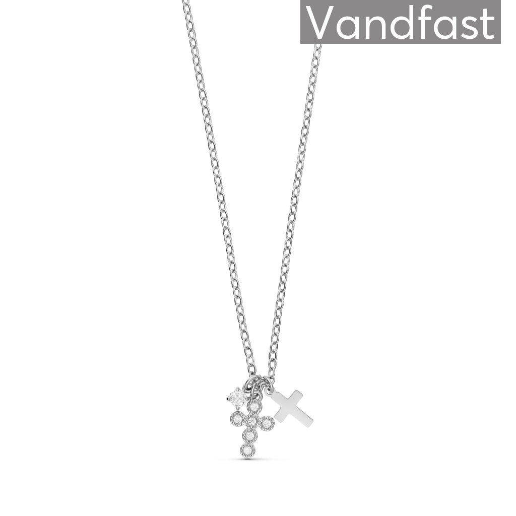 ANNEBRAUNER Elegant Zirconia Cross Halskæde - Halskæde