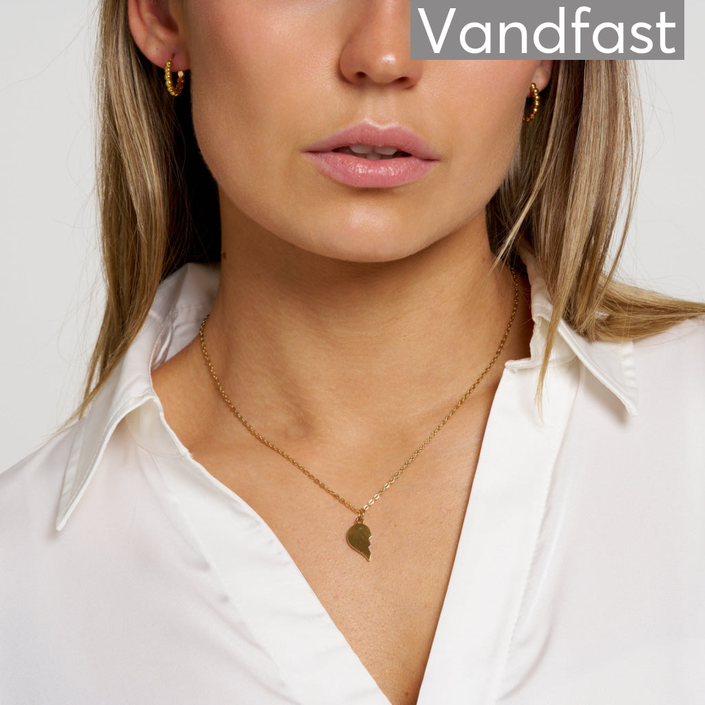 ANNEBRAUNER Et Delt Hjerte Halskæde 18K Guldbelagt