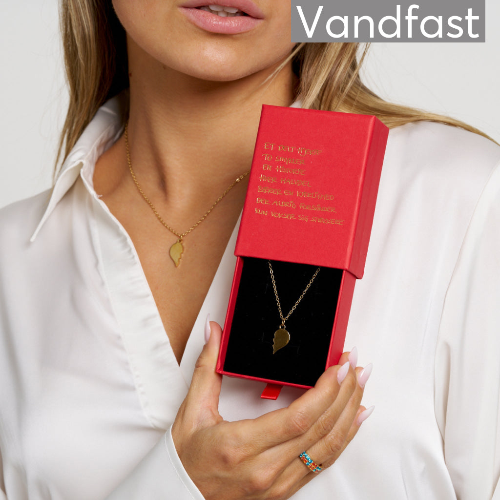 ANNEBRAUNER Et Delt Hjerte Halskæde 18K Guldbelagt