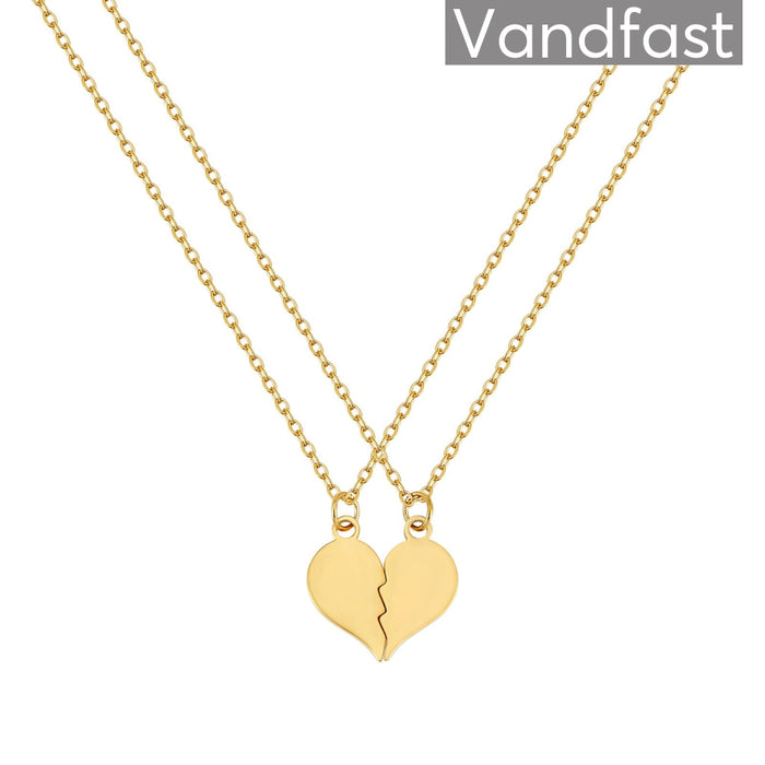 ANNEBRAUNER Et Delt Hjerte Halskæde