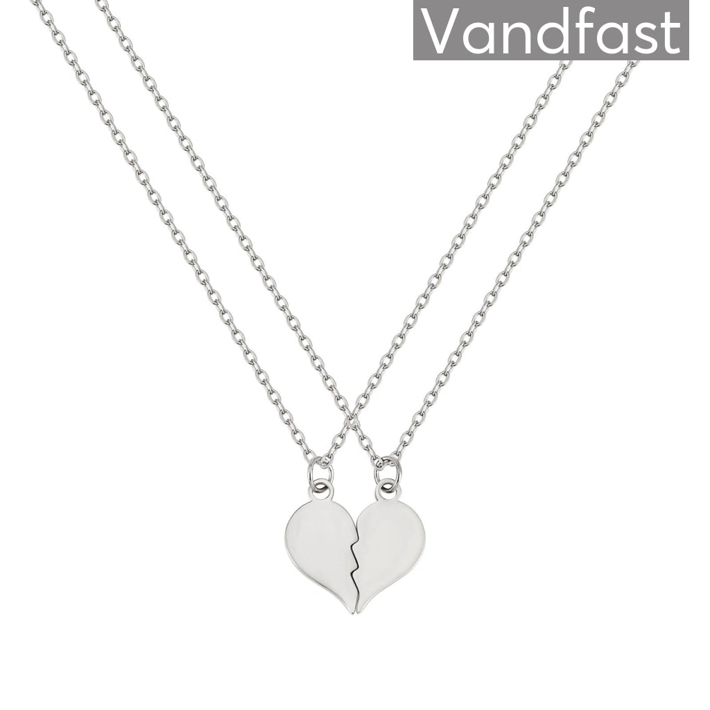 ANNEBRAUNER Et Delt Hjerte Halskæde